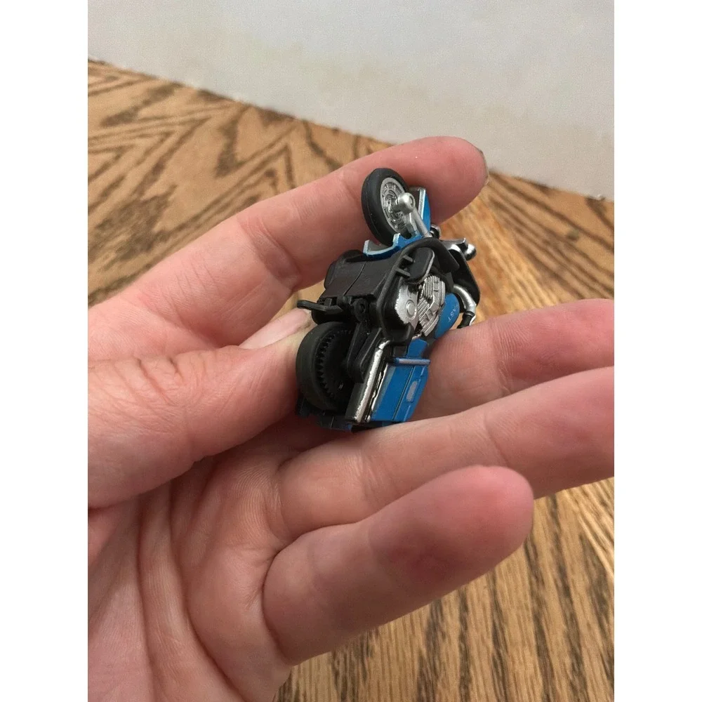 BikerCore Kids Unbranded Friction Motorcycle Toy Small Blue